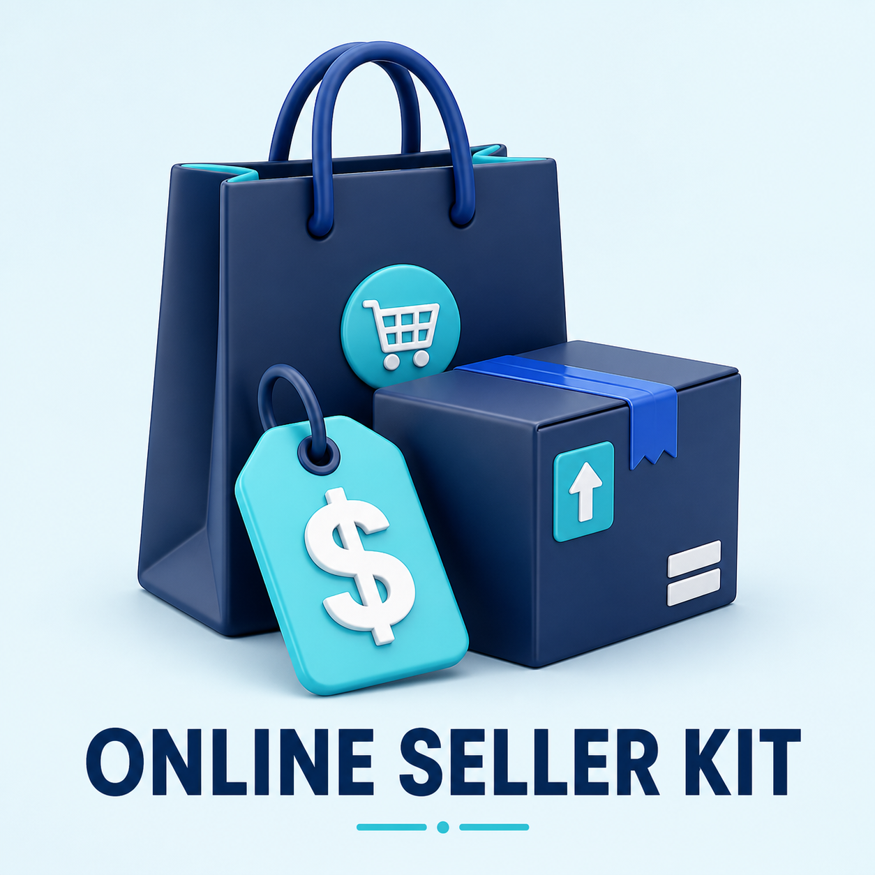 3D artwork for the Online Seller Kit