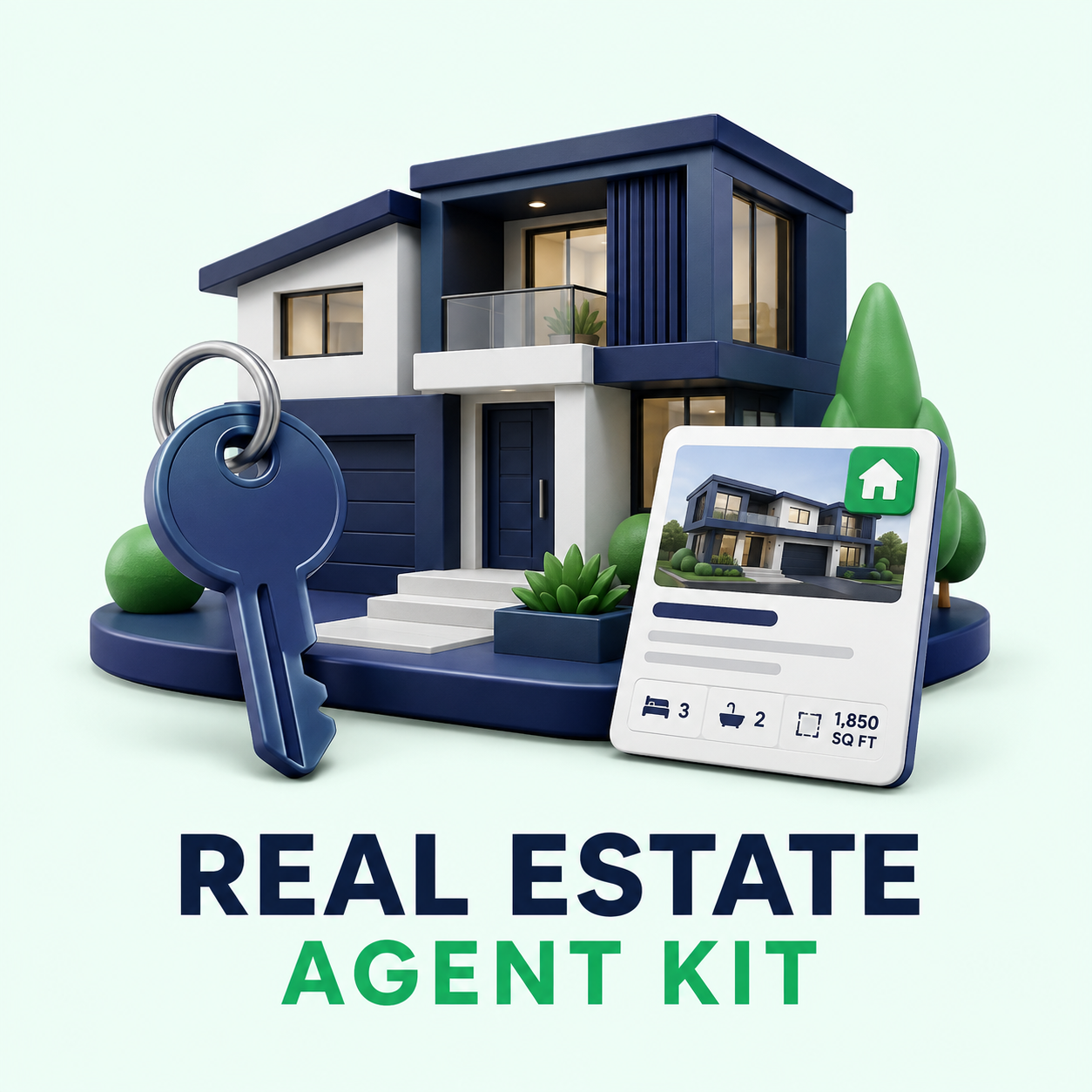 3D artwork for the Real Estate Agent Kit