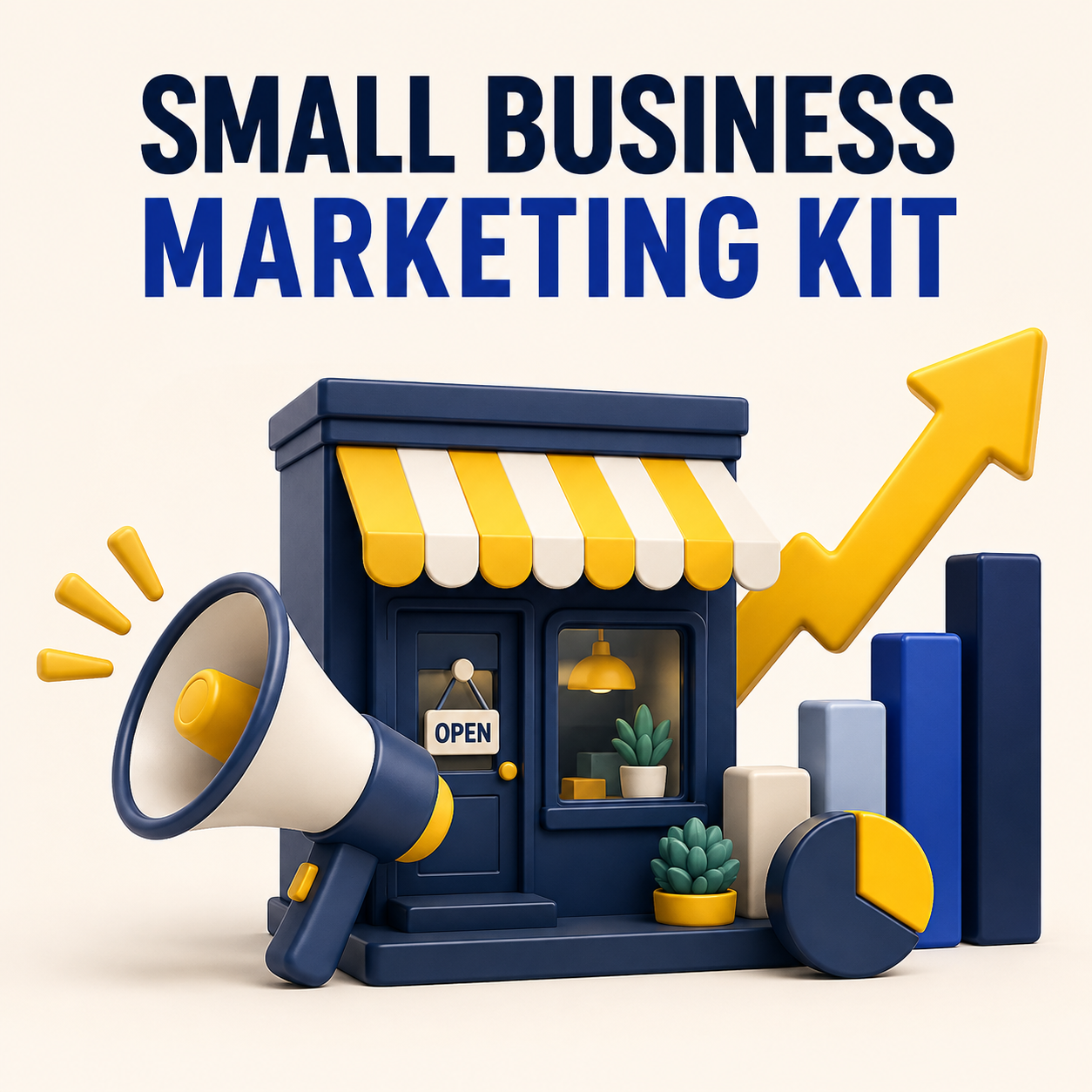 3D artwork for the Small Business Marketing Kit